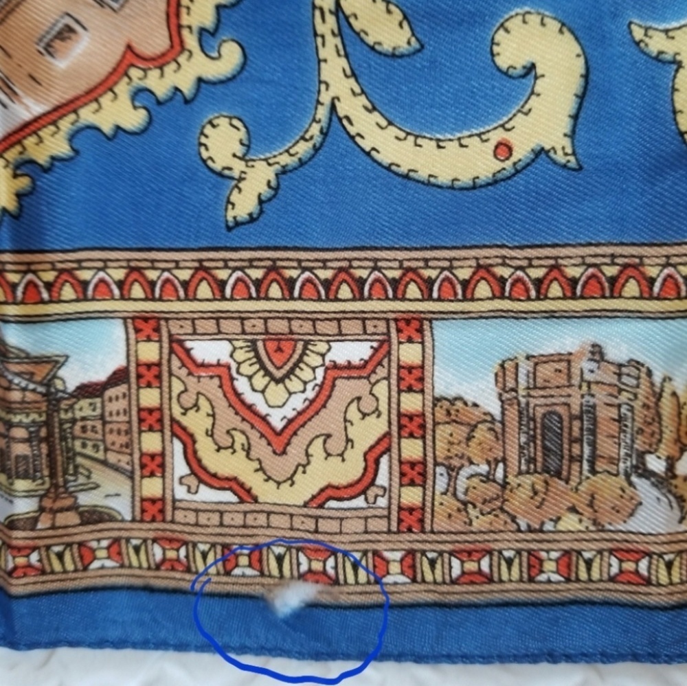 Vintage Roma Souvenir Silk Square Scarf - Picture 8 of 10